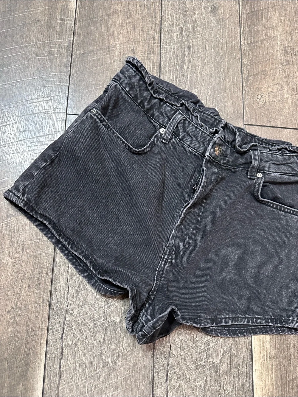 Divided Black Denim Shorts
